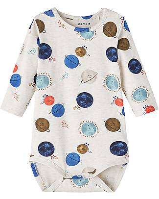 Petit Bateau Long Sleeve Kimono Body - Pack of 3 - White/Pots/Orange with  Hearts - 100% Organic Cotton unisex (bambini)