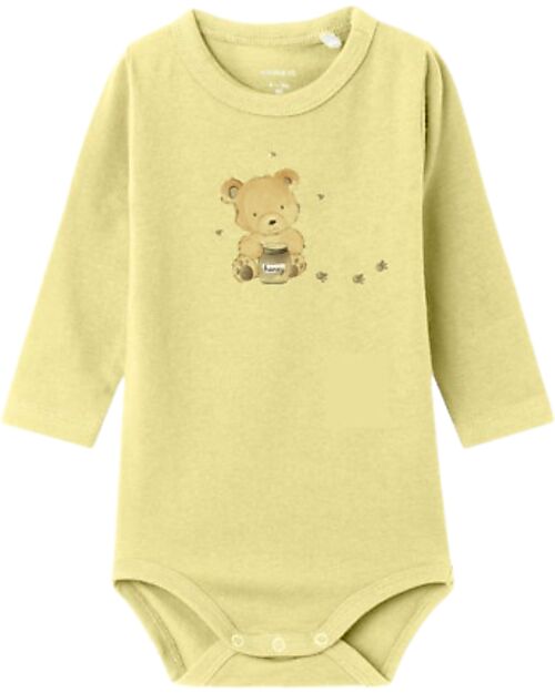 Name it Long-Sleeve Printed Body - Chardonnay - Organic Cotton Long Sleeves Bodies