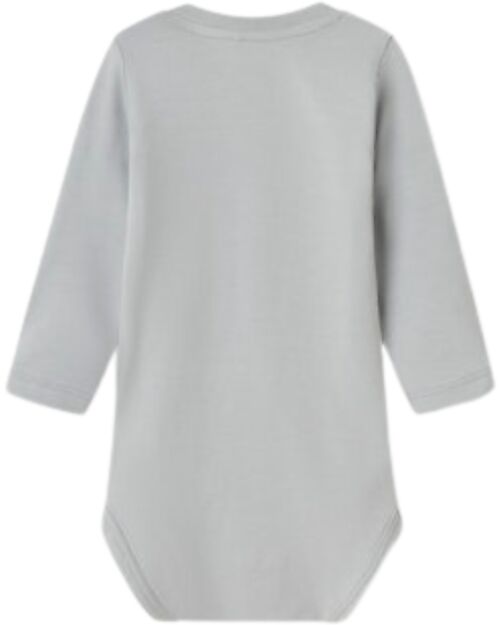 Name it Long-Sleeve Printed Body - Quarry - Organic Cotton Long Sleeves Bodies