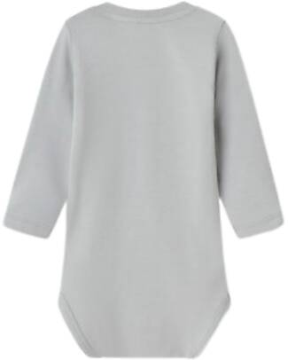 Name it Long-Sleeve Printed Body - Quarry - Organic Cotton Long Sleeves Bodies