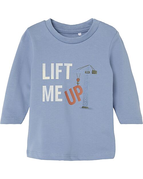 Name it Long Sleeve Shirt - Blue - Press Stud Fastening Long Sleeves Tops