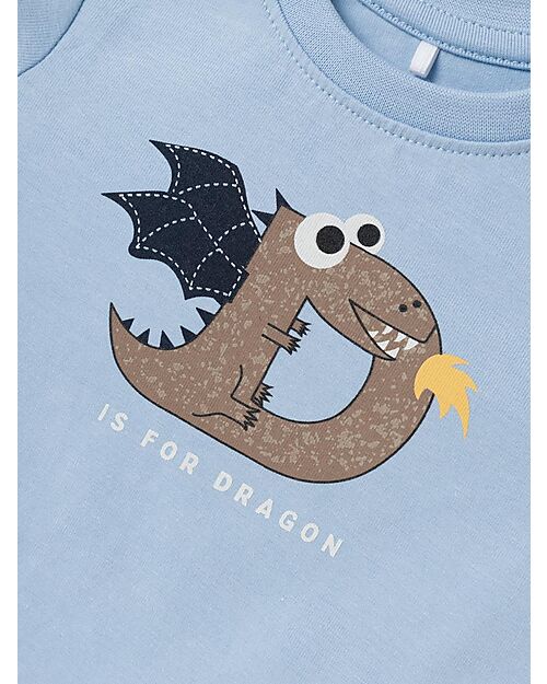 Name it Long Sleeve Shirt - Dragon - Chambray Blue - Button Closure Long Sleeves Tops