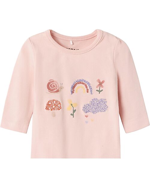 Name it Long Sleeve Shirt - Rose - Stud Fastening Long Sleeves Tops