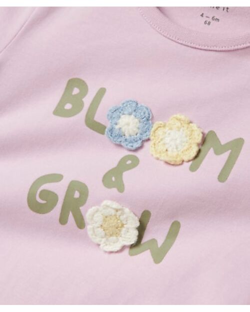 Name it Long-Sleeve Shirt with Front Print - Winsome Orchid - Organic Cotton Long Sleeves Tops