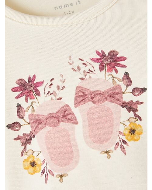 Name it Long Sleeve Shirt with Print - Buttercream - Organic Cotton Long Sleeves Tops