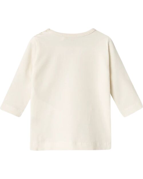 Name it Long-Sleeve Shirt with 'Sweet' Front Print - Cream - Organic Cotton and Eco Treatment Long Sleeves Tops