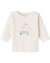 Name it Long-Sleeve Shirt with Unicorn Print - Cream - Organic Cotton Long Sleeves Tops