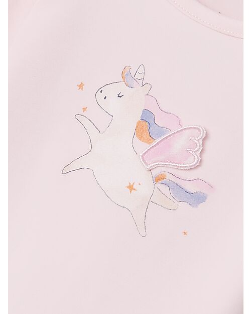 Name it Long-Sleeve Shirt with Unicorn Print - Mauve - Organic Cotton Long Sleeves Tops