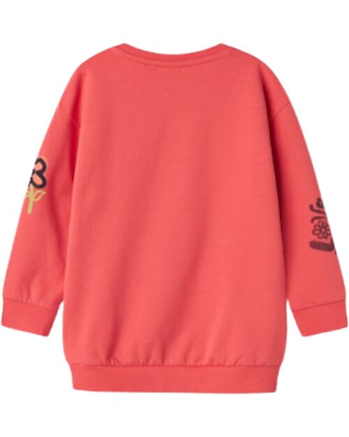 Name it Long-Sleeve T-Shirt with Front Print - Coral Pink - Made with Organic Cotton Sweatshirts
