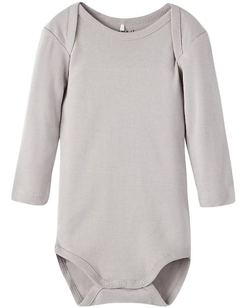 Name it Long-Sleeved Bodysuit 3 Packs - White Single Hot-Air Baloon/Grey/White Hot-Air Baloons - Organic Cotton Long Sleeves Bodies