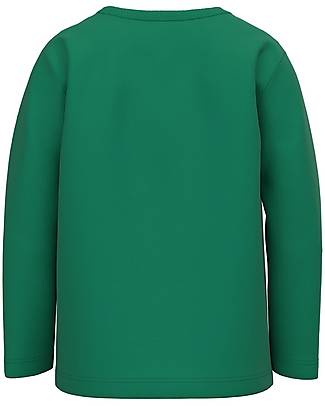 Name it Long-Sleeved Boy T-Shirt - Green - 100% Organic Cotton Long Sleeves Tops