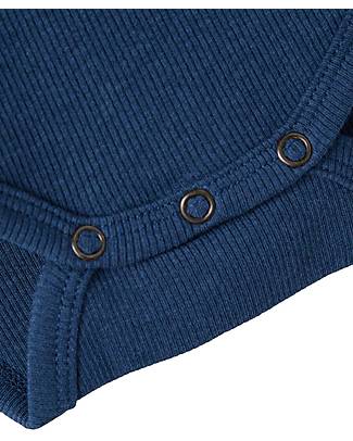 Name it Long Sleeved Ribbed Romper - Titan - Organic Cotton Long Sleeves Bodies