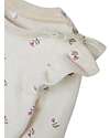 Name it Long-Sleeved Sweatshirt with Ruched Shoulders - Light Beige with Floral Print - Organic Cotton Sweatshirts
