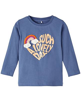Name it Long-Sleeved T-Shirt - Bijou Blue - 100% Organic Cotton Long Sleeves Tops