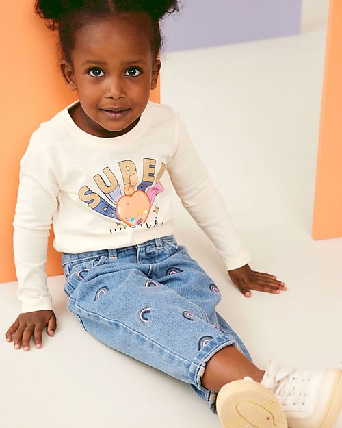 Name it Long-Sleeved T-Shirt - Buttercream - 100% Organic Cotton Long Sleeves Tops