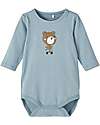 Name it Long Sleeves Body - with Bear Print - Citadel - Organic Cotton Long Sleeves Bodies