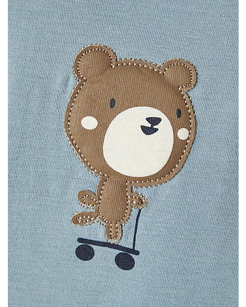 Name it Long Sleeves Body - with Bear Print - Citadel - Organic Cotton Long Sleeves Bodies