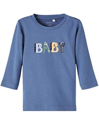 Name it Long Sleeves Shirt - Baby - Bijou Blue - Organic Cotton Long Sleeves Tops