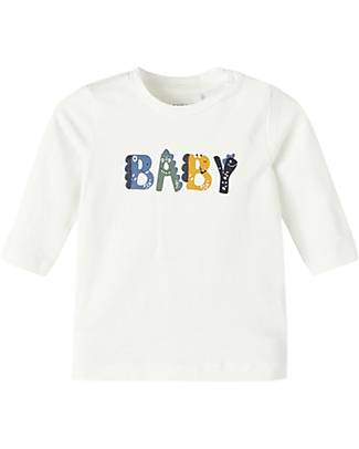 Name it Long Sleeves Shirt - Baby - White Alyssum - Organic Cotton Long Sleeves Tops