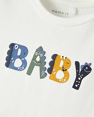 Name it Long Sleeves Shirt - Baby - White Alyssum - Organic Cotton Long Sleeves Tops