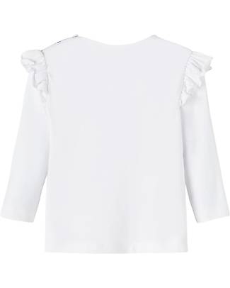 Name it Long Sleeves Shirt - Bright White - with Ruffles - Organic Cotton Long Sleeves Tops