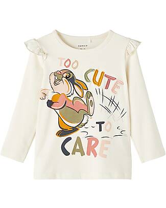 Name it Long Sleeves Shirt - Jet Stream - with Ruffles and Front Print - Cotton Long Sleeves Tops