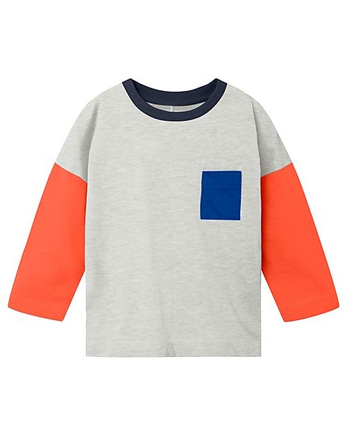 Name it Long Sleeves Shirt - Light Gray Melange - 100% Cotton Long Sleeves Tops