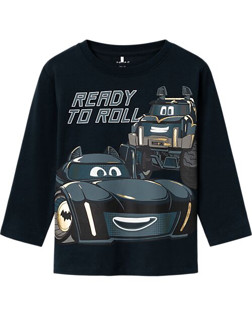 Name it Long Sleeves T-shirt - Dark Sapphire - Cars - Organic Cotton Long Sleeves Tops
