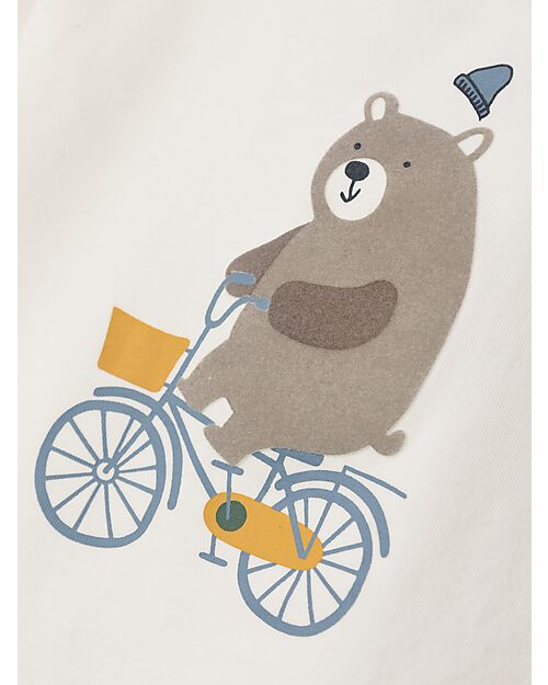 Name it Long Sleeves T-shirt - Jet Stream - Bear - Organic Cotton Long Sleeves Tops