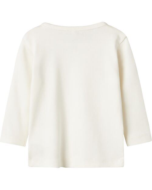 Name it Long Sleeves T-shirt - Jet Stream - Flowers - Organic Cotton Long Sleeves Tops