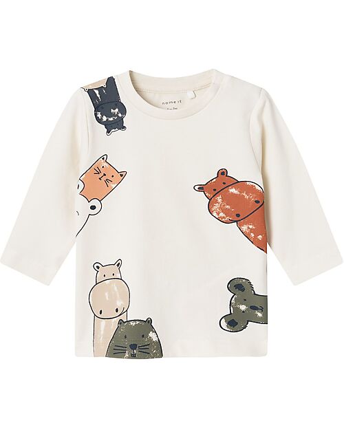 Cotton Short Sleeved T-Shirt [Animals Family] | Wolf
