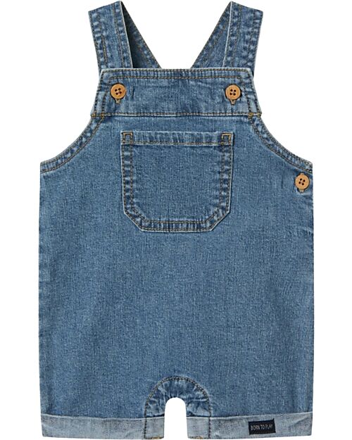 Name it Overalls Jeans - Dark Blue Denim - with Front Pocket - Cotton Dungarees