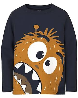 Name it Pack of 2 Long Sleeve T-Shirts - Rubberized Print - Dark Sapphire - 100% Cotton Long Sleeves Tops