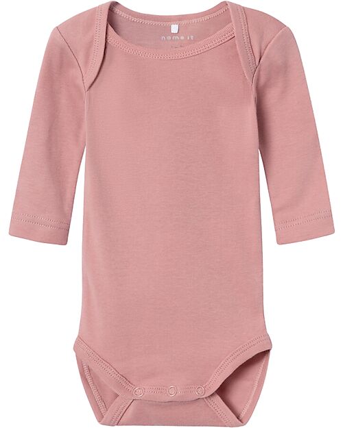 Name it Pack of 2 Long Sleeved Bodysuits - Cotton - Buttercream Hearts Long Sleeves Bodies