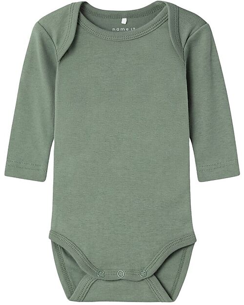 Name it Pack of 2 Long Sleeved Bodysuits - Laurel Wreath - Dino - Organic Cotton Long Sleeves Bodies