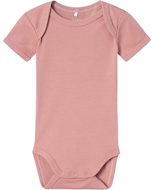 Name it Pack of 2 Short Sleeved Bodysuits - Cotton - Buttercream Hearts Short Sleeves Bodies