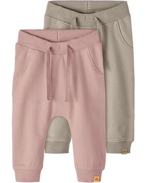 Name it Pack of 2 Sweatpants - Pure Cashmere - Organic Cotton Trousers
