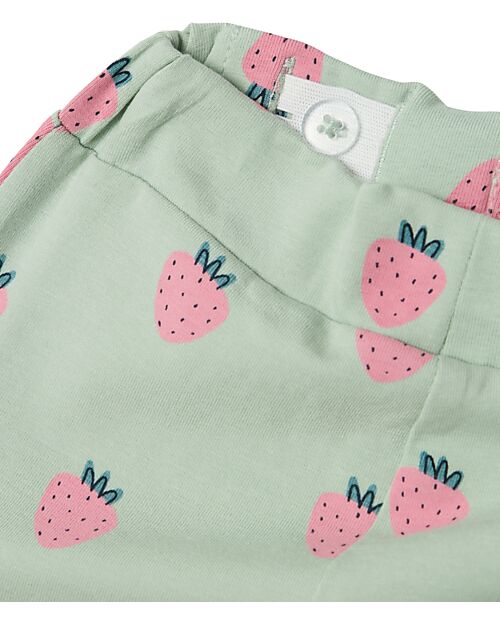 Name it Pack of 2 Track Pants - Jet Stream/Slit Green - with Drawstring - Organic Cotton Trousers