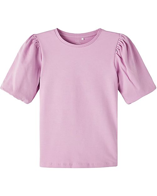 Name it Puff Sleeve Shirt - Smoky Grape - Cotton T-shirts