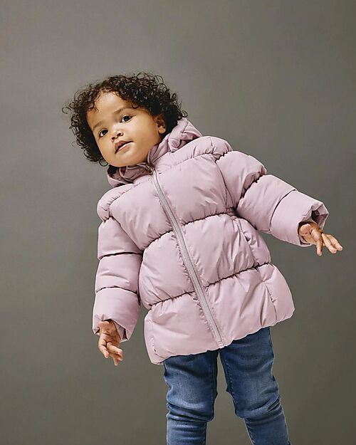 Name it Puffer Jacket with Removable Hood - Mauve - 100% Recycled Polyester Down Jacket
