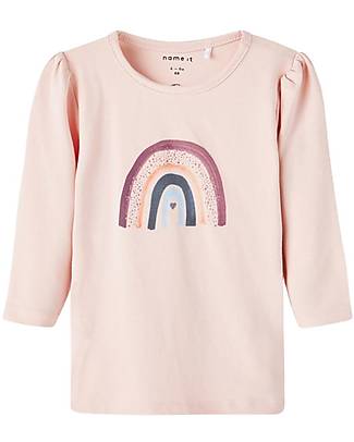 Name it Rainbow Long-Sleeved T-Shirt - Rose Smoke - Organic Cotton Long Sleeves Tops