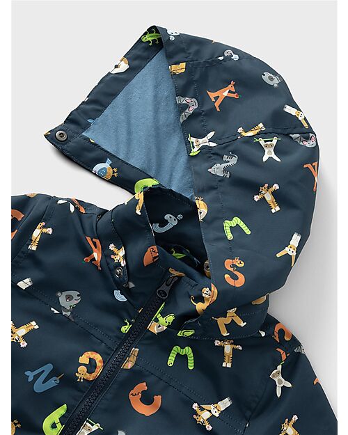 Name it Raincoat with Zip - Big Dipper - ABC - with Detachable Hood Waterproof