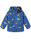 Name it Raincoat with Zip - Nautical Blue - Tractors - with Detachable Hood Waterproof