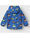 Name it Raincoat with Zip - Nautical Blue - Tractors - with Detachable Hood Waterproof