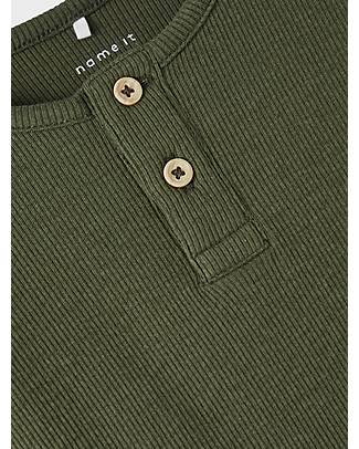 Name it Ribbed T-Shirt - Olive Night - Organic Cotton T-shirts