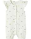 Name it Romper with Buttons - Lemons - Cream - Ruffle Sleeves Short Rompers