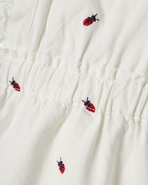 Name it Romper with Ruffles - Jet Stream - 100% Organic Cotton Short Rompers