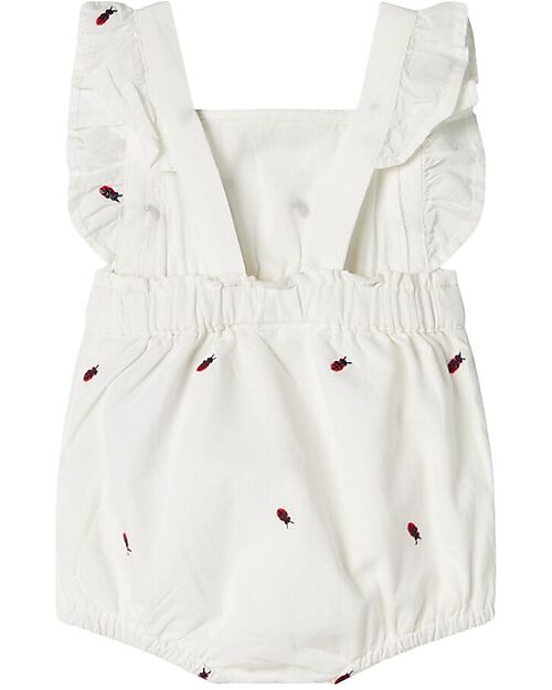 Name it Romper with Ruffles - Jet Stream - 100% Organic Cotton Short Rompers
