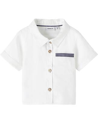 Name it Shirt with Pocket - Bright White - 100% Cotton Shirts And Blouses