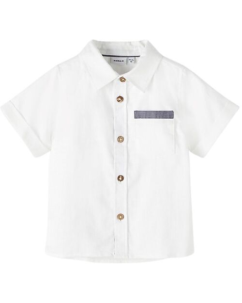 Name it Shirt with Pocket - Bright White - 100% Cotton Shirts And Blouses
